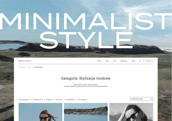 Projekt strony kategorii sklepu internetowego wykonany przez Stellar.Creative_ z minimalistycznym UX i nowoczesnym interfejsem e-commerce.