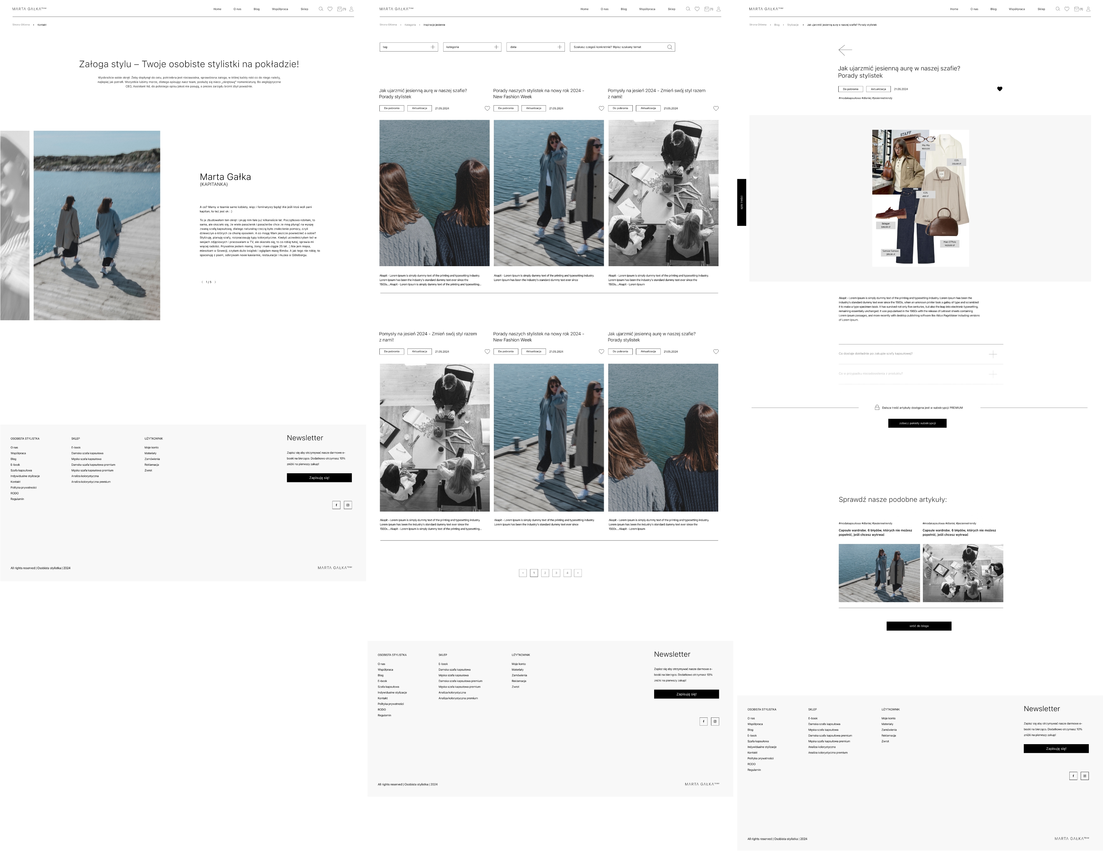 Projekt UI na podstawie audytu UX - Marta Gałka